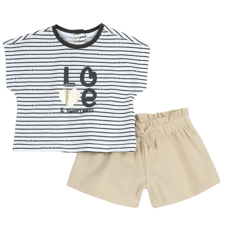 Chicco 2 PCS T.Shirt + Short Pants 96