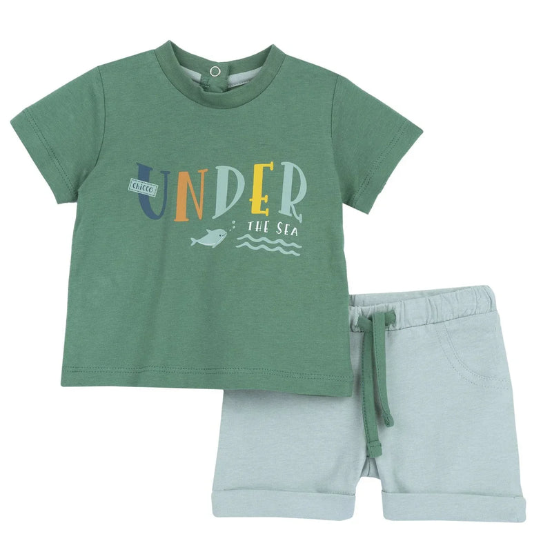 Chicco 2 PCS T.Shirt + Short Pants 35