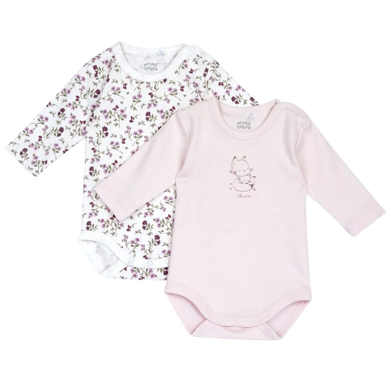 Chicco 2 PCS L/Sleeve Open Shoulder Bodysuit 11
