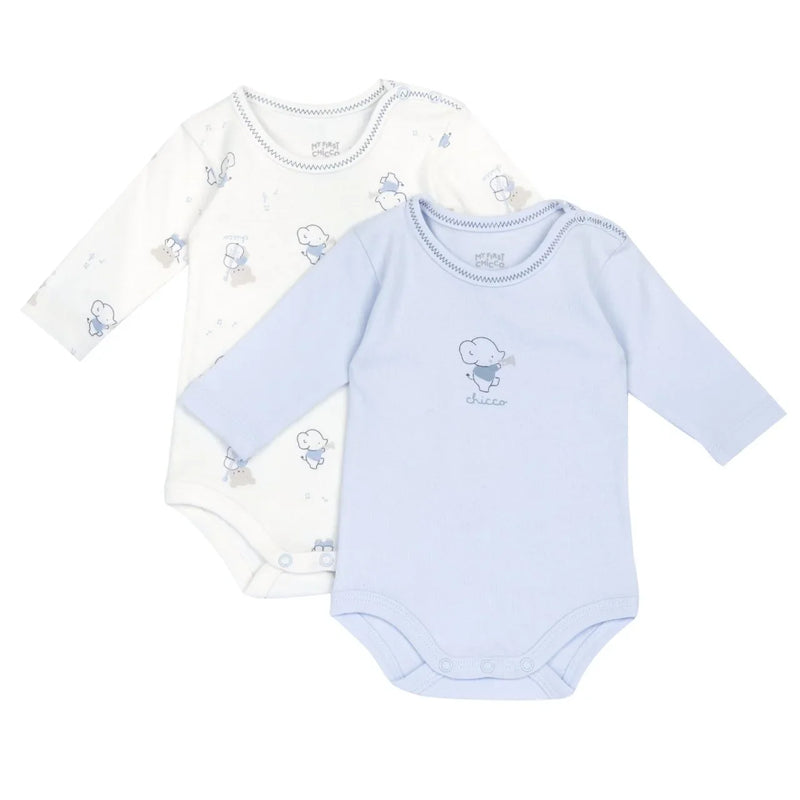 Chicco 2 PCS L/Sleeve Open Shoulder Bodysuit 21