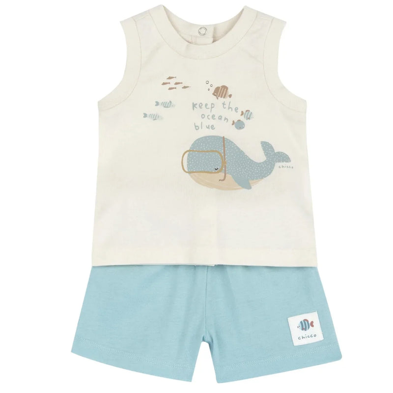 Chicco 2 PCS Singlet + Short Pants 60