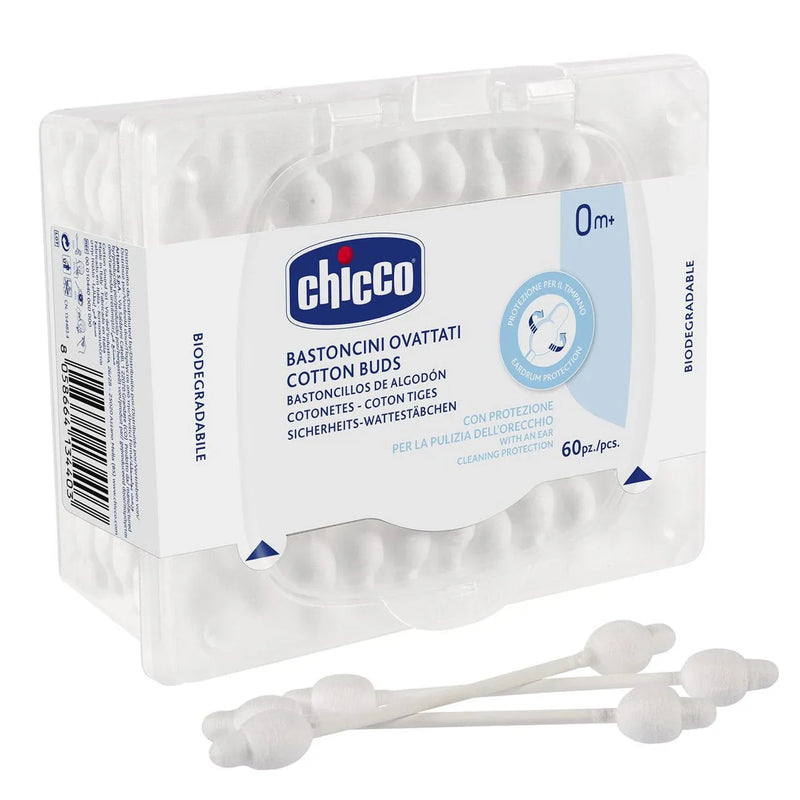 Cotton buds with eardrum protection 60pcs