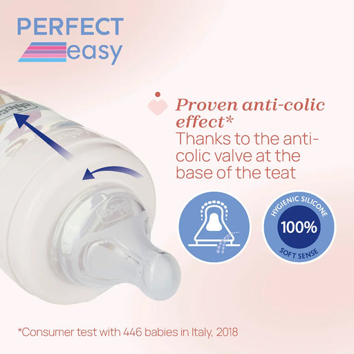 PERFECT EASY Glass Feeding Bottle 240 ml Slow Flow