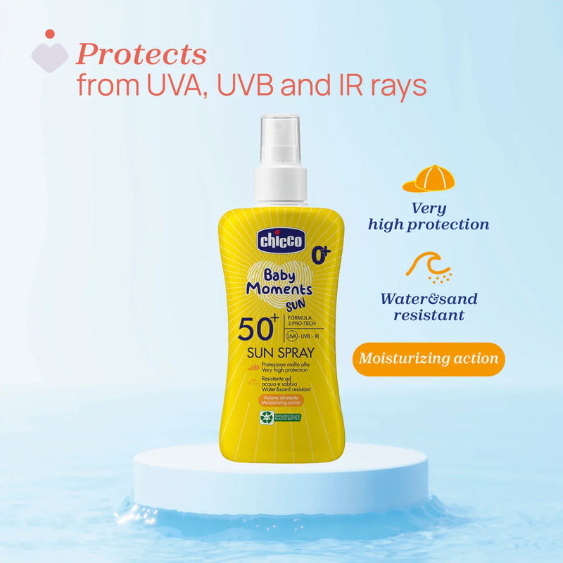 SPF 50+ Sun spray. Very high protection.